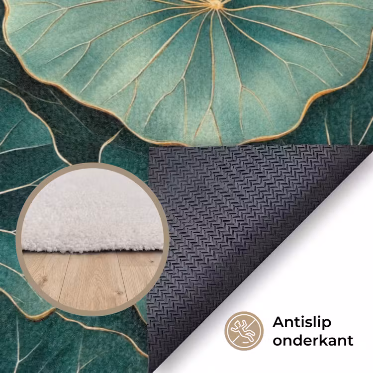 Vloerkleed - Patroon - Bladeren - Groen — 4