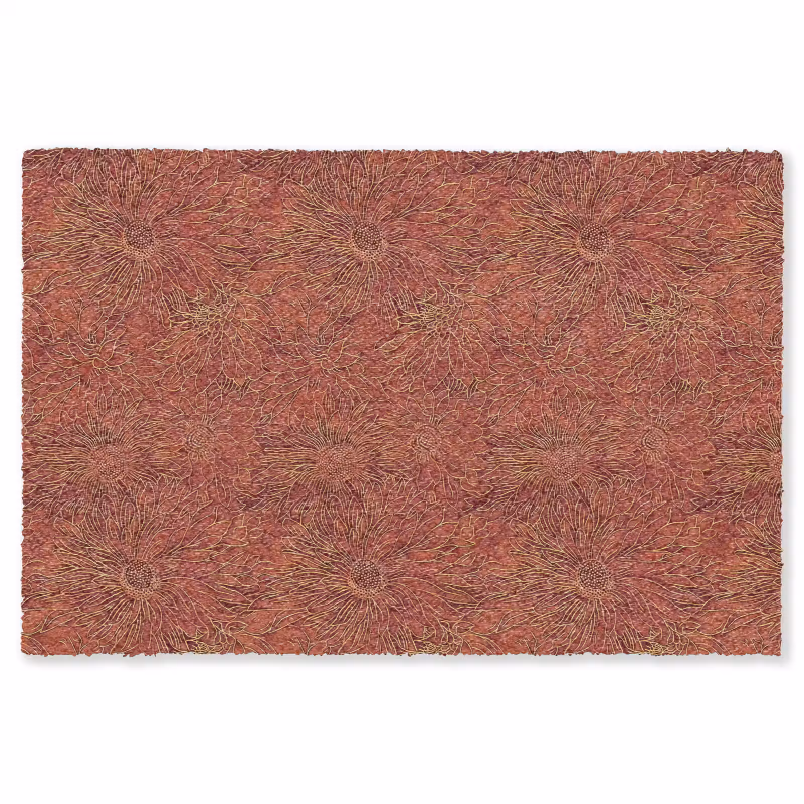 Vloerkleed - Oosters - Bloemen - Terracotta — 1