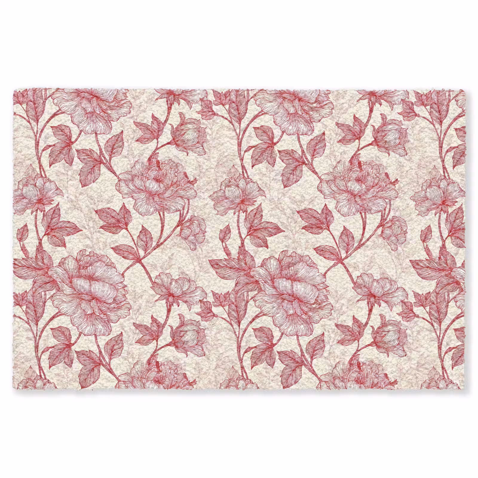 Vloerkleed - Pioenrozen - Modern - Rood — 1