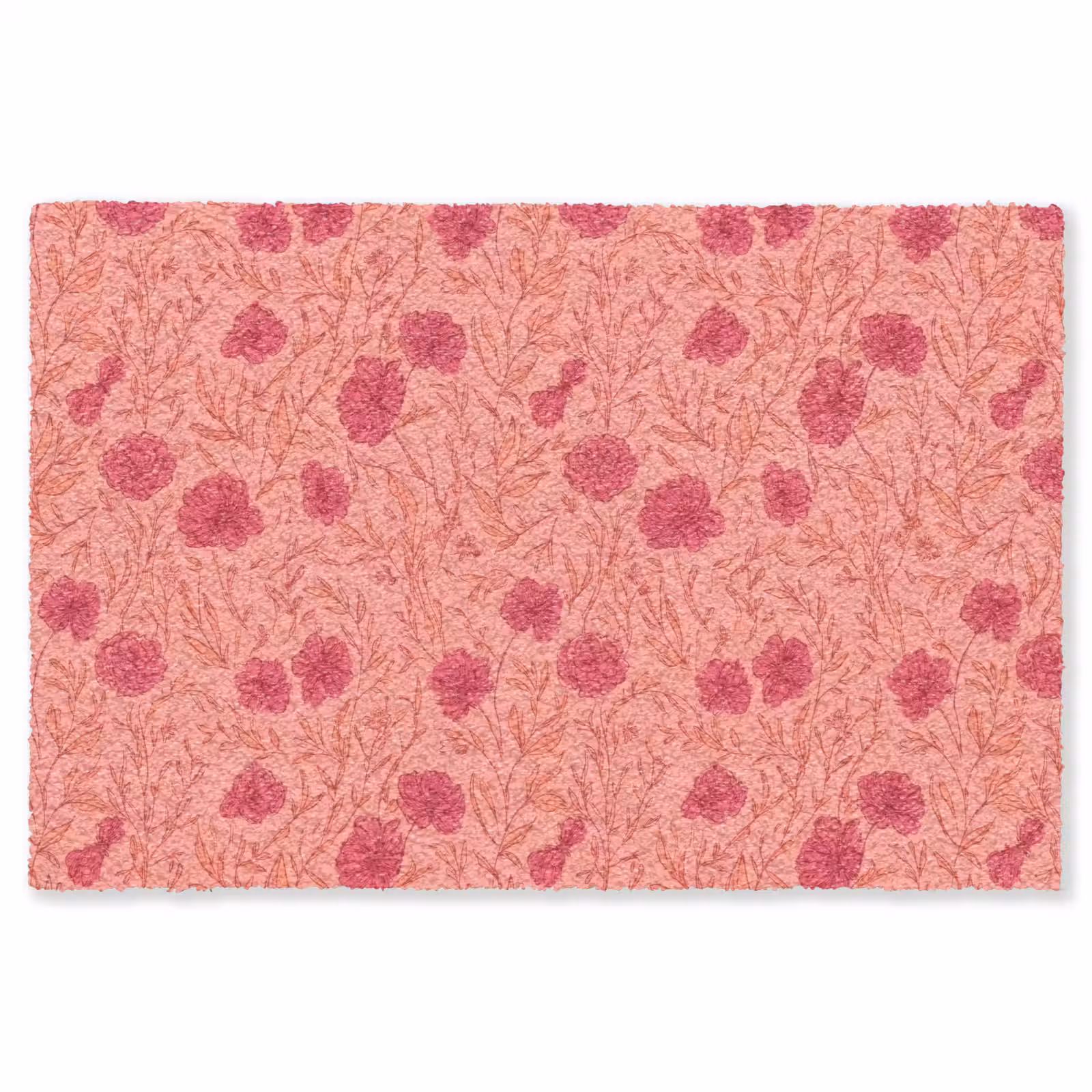 Vloerkleed - Weidebloemen - Romantisch - Roze — 1