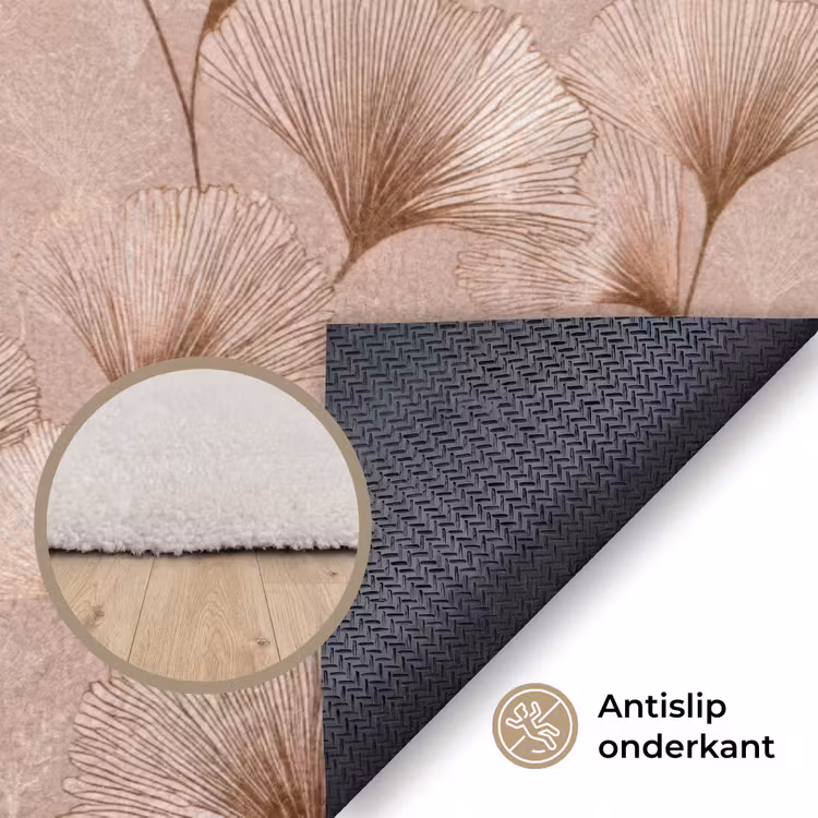 Vloerkleed - Ginkgo - Patroon - Roze — 4