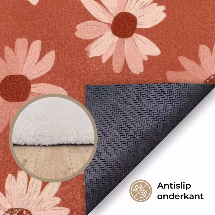 Vloerkleed - Madelief - Retro - Terracotta — 5