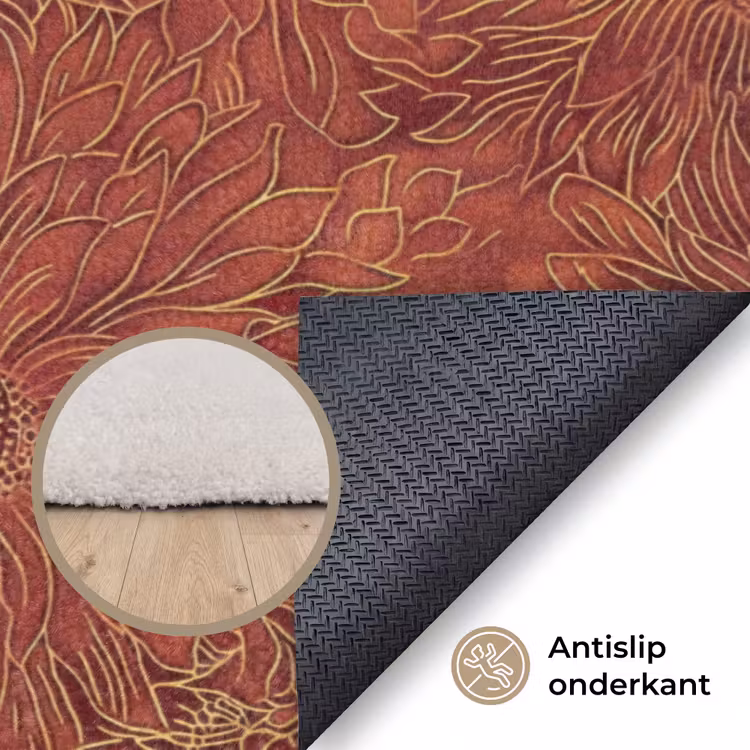 Vloerkleed - Oosters - Bloemen - Terracotta — 4