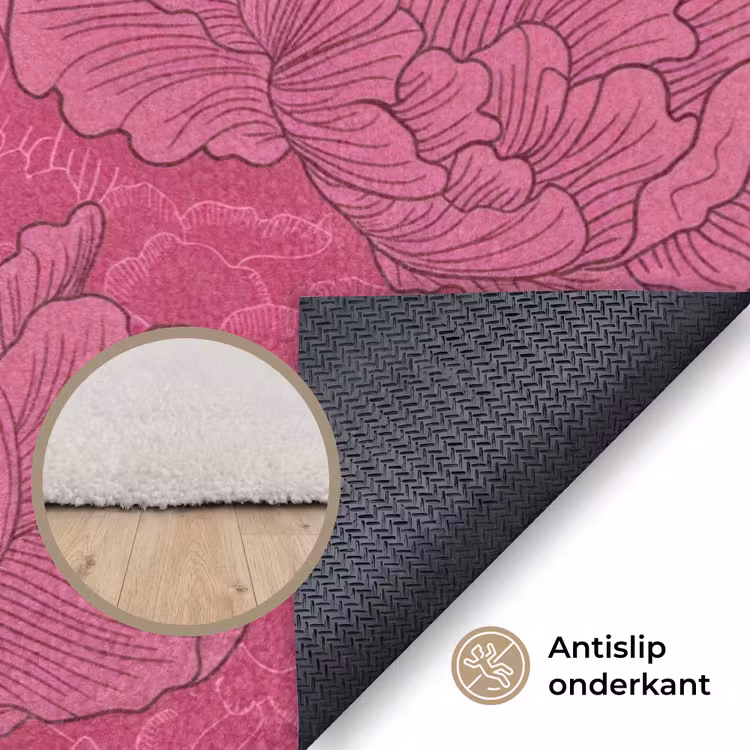 Vloerkleed - Pioenrozen - Energiek - Roze — 4