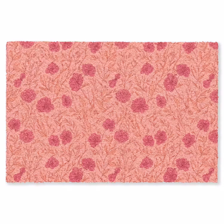 Vloerkleed - Weidebloemen - Romantisch - Roze — 1