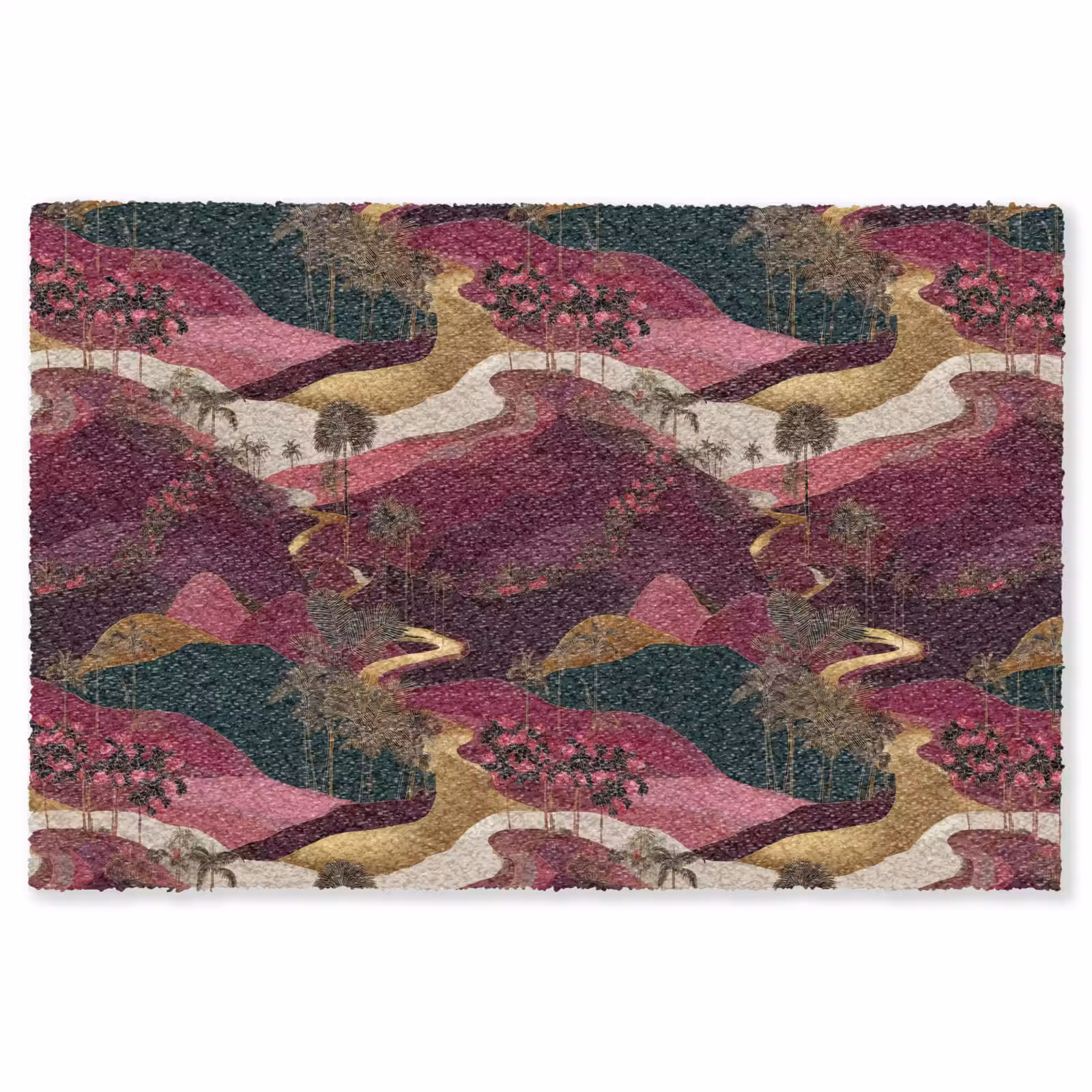 Vloerkleed - Magisch - Palmbomen - Goud — 1