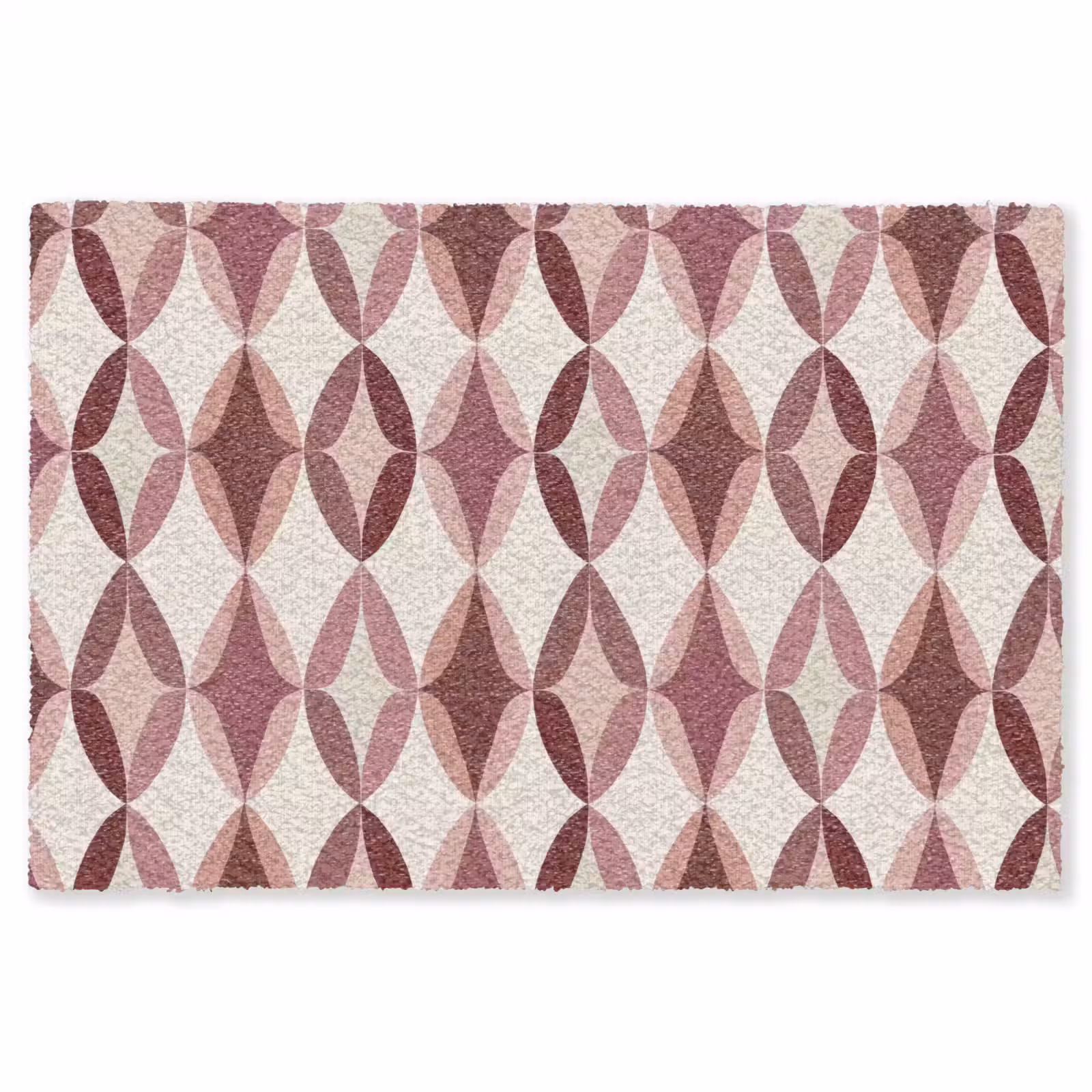 Vloerkleed - Ovaal - Textuur - Roze — 1
