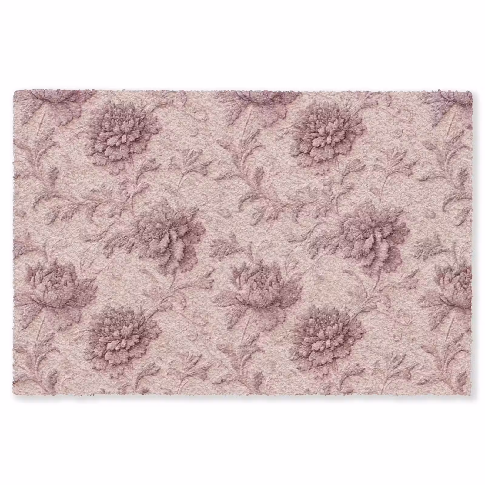 Vloerkleed - Reliëf - Pioenrozen - Roze — 1