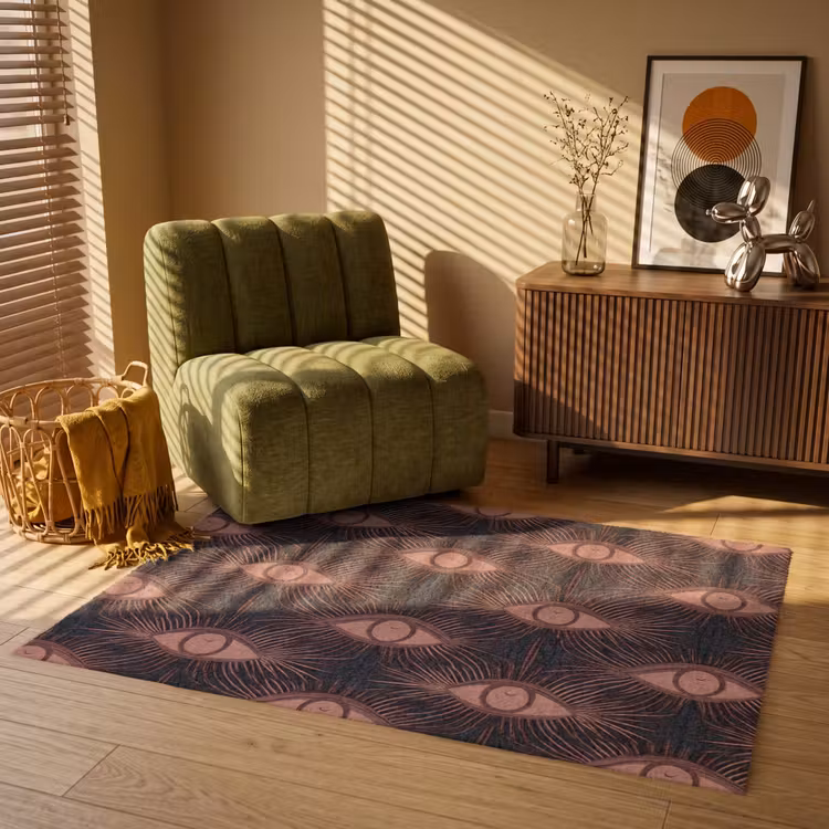 Vloerkleed - Boheems - Oog - Bruin — 2
