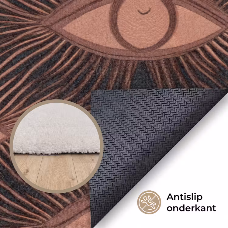 Vloerkleed - Boheems - Oog - Bruin — 5