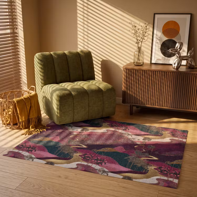 Vloerkleed - Magisch - Palmbomen - Goud — 2