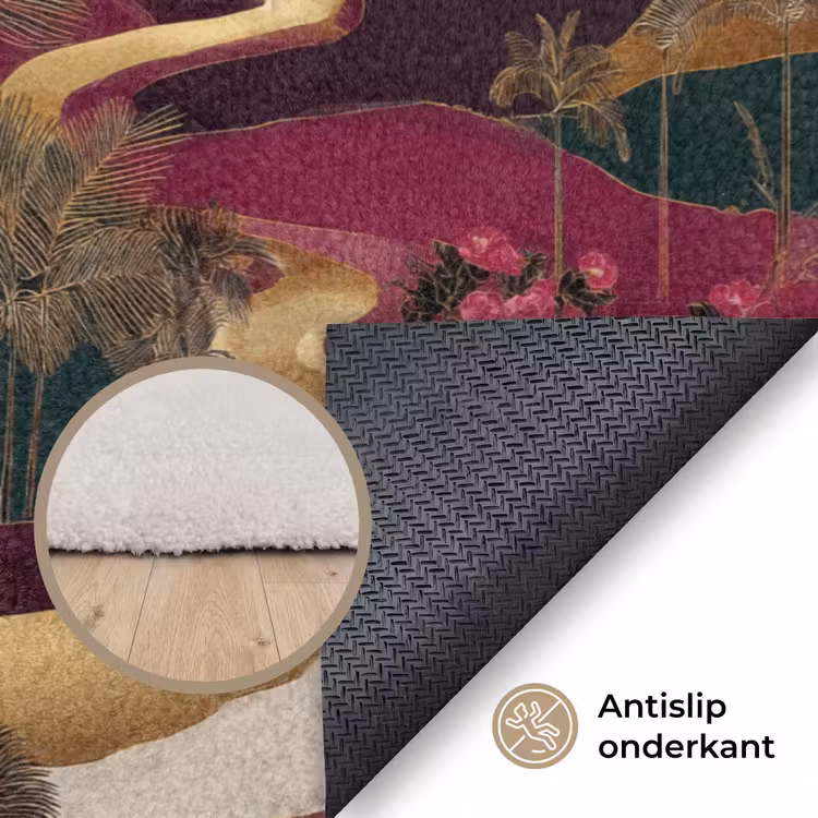 Vloerkleed - Magisch - Palmbomen - Goud — 4