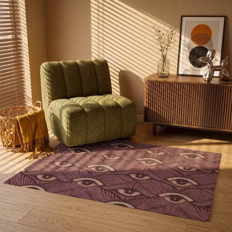 Vloerkleed - Mystiek - Ogen - Bruin — 2