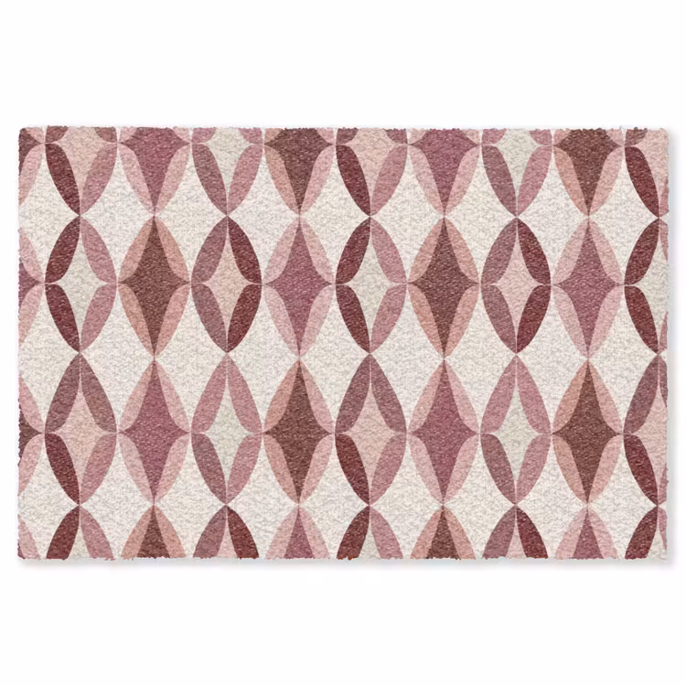 Vloerkleed - Ovaal - Textuur - Roze — 1