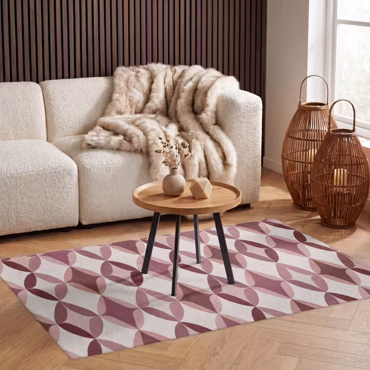 Vloerkleed - Ovaal - Textuur - Roze — 3