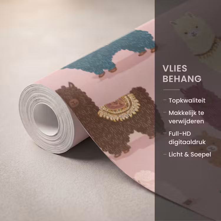 Behang - Alpaca's - Patroon - Kleurrijk — 3