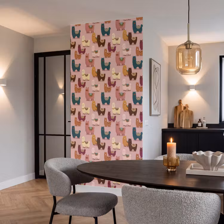 Behang - Alpaca's - Patroon - Kleurrijk — 5