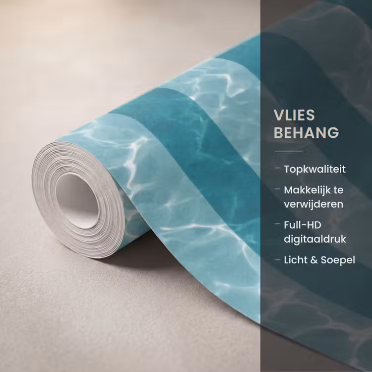 Behang - Zwembad - Strepen - Groen — 3
