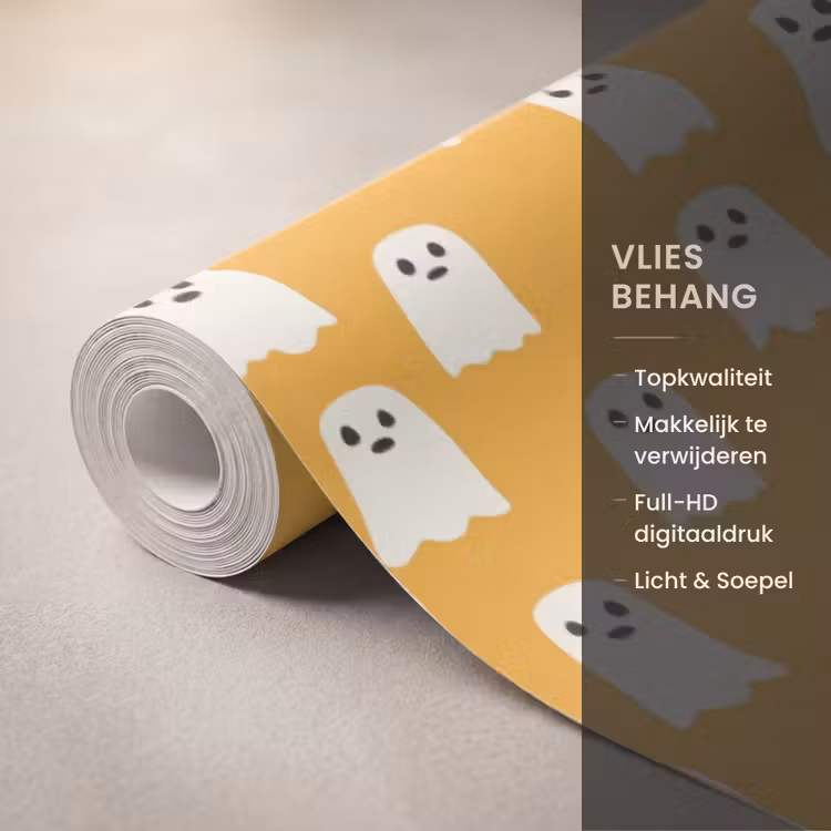 Behang - Halloween - Spookjes - Oker — 3