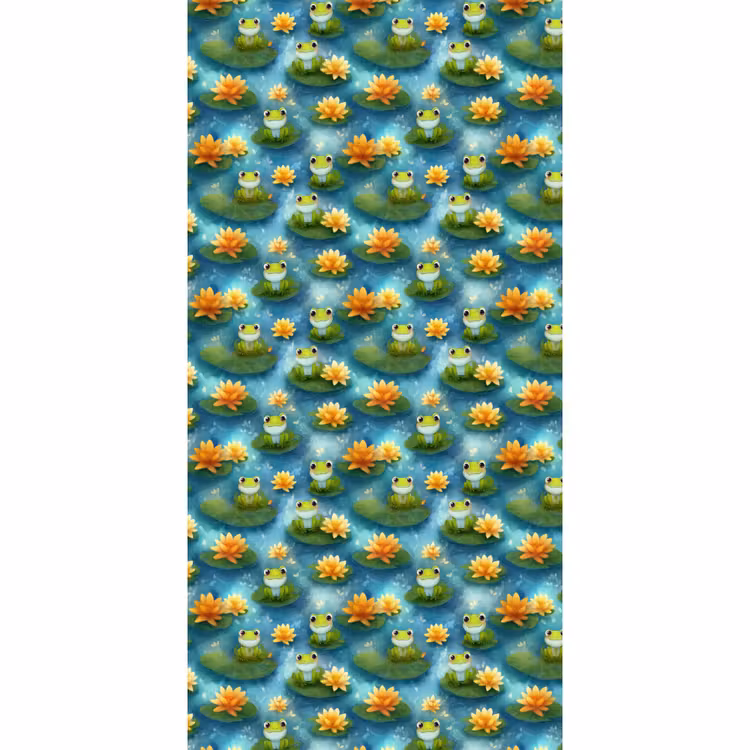 Behang - Kikker - Lelies - Groen — 2
