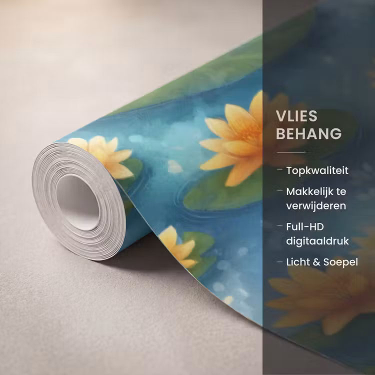 Behang - Kikker - Lelies - Groen — 3
