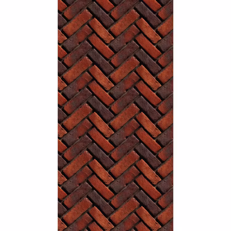 Behang - Rode Bakstenen Visgraat — 2