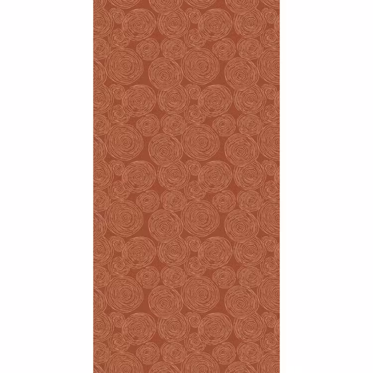 Behang - Abstracte Spiralen Terracotta — 2