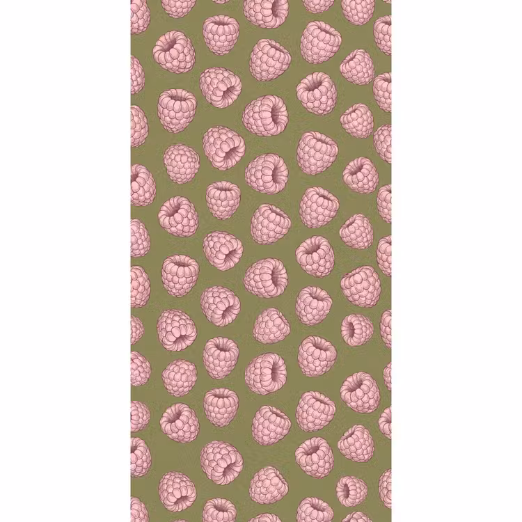 Behang - Eten - Patroon - Illustratie - Roze - Groen — 2