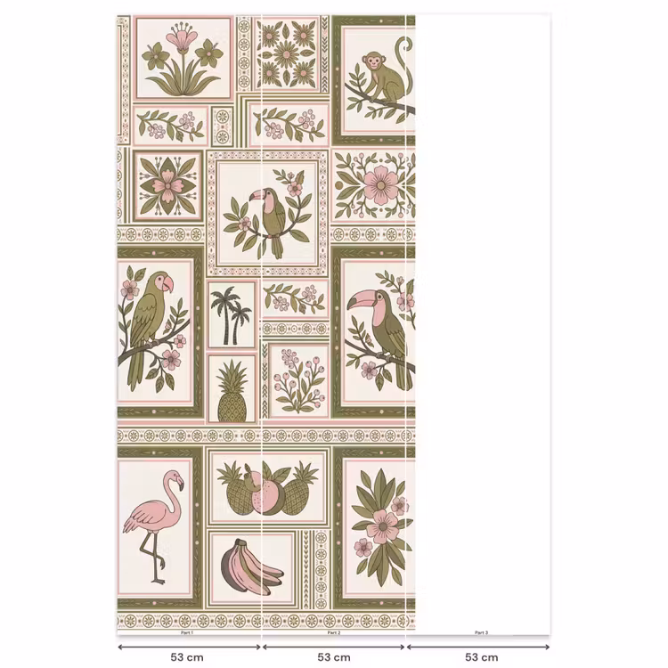 Behang - Vogel - Tropisch - Patroon - Decoratief - Groen — 6
