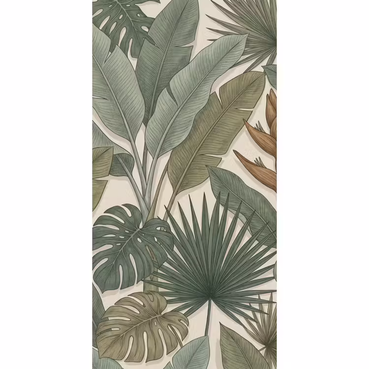 Behang - Planten - Tropisch - Natuur - Illustratie - Groen — 2