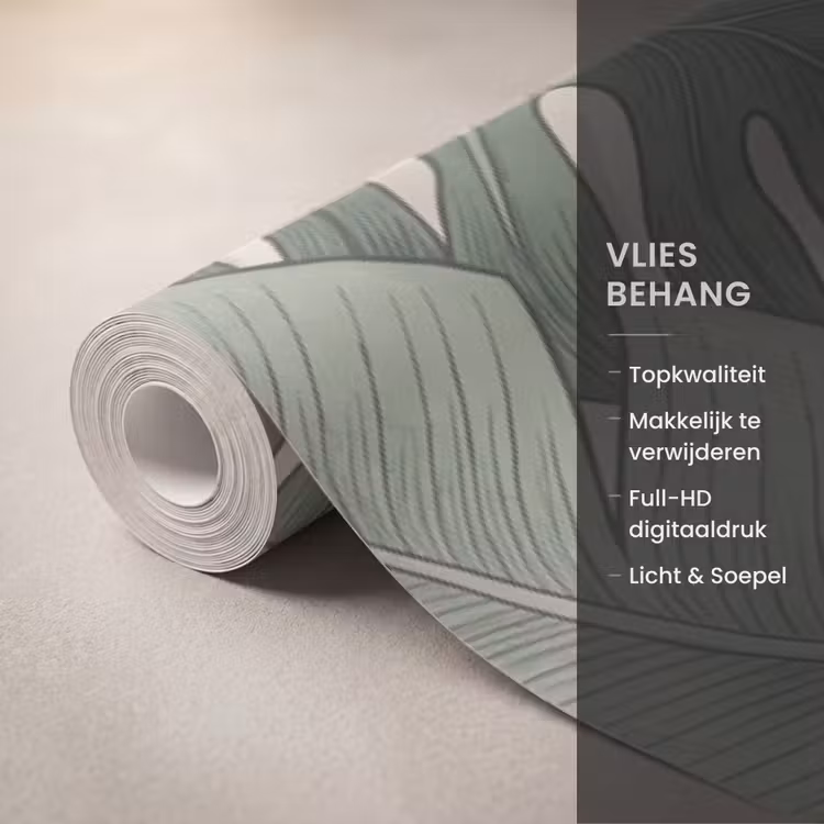 Behang - Planten - Tropisch - Natuur - Illustratie - Groen — 3