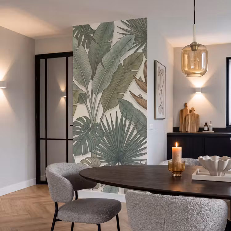 Behang - Planten - Tropisch - Natuur - Illustratie - Groen — 5