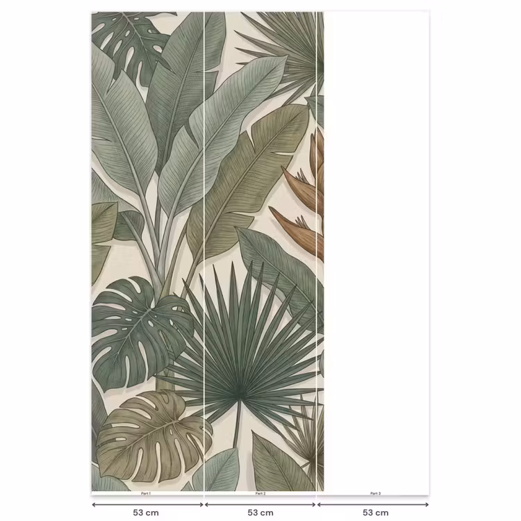 Behang - Planten - Tropisch - Natuur - Illustratie - Groen — 6