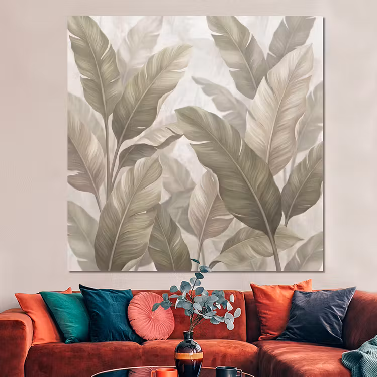Forex - Bladeren - Tropisch - Natuur - Abstract - Beige — 3
