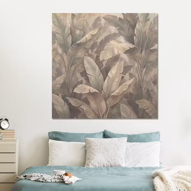 Forex - Bladeren - Tropisch - Natuur - Modern - Beige — 2