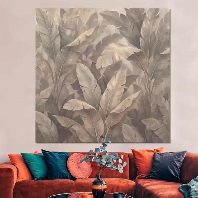 Forex - Bladeren - Tropisch - Natuur - Modern - Beige — 3