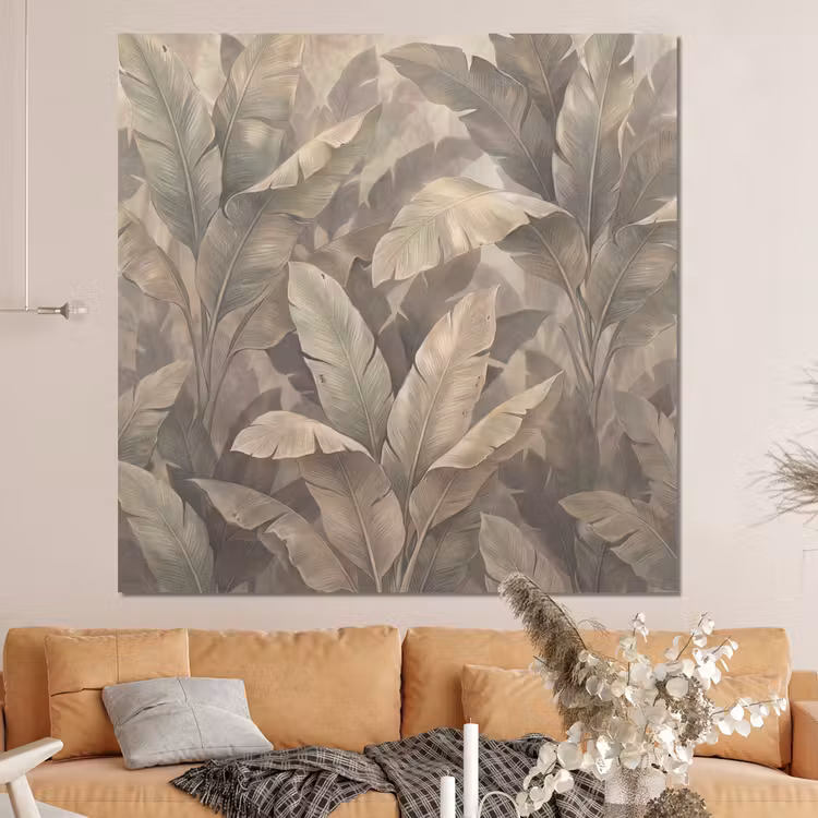 Forex - Bladeren - Tropisch - Natuur - Modern - Beige — 4
