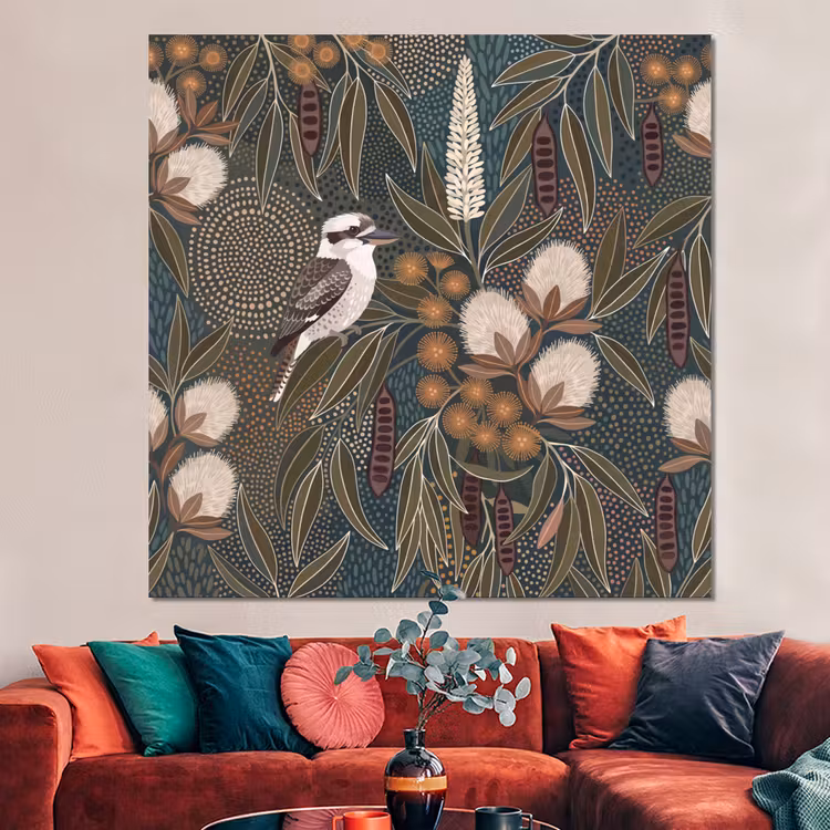 Forex - Vogel - Bladeren - Natuur - Illustratie - Groen — 3