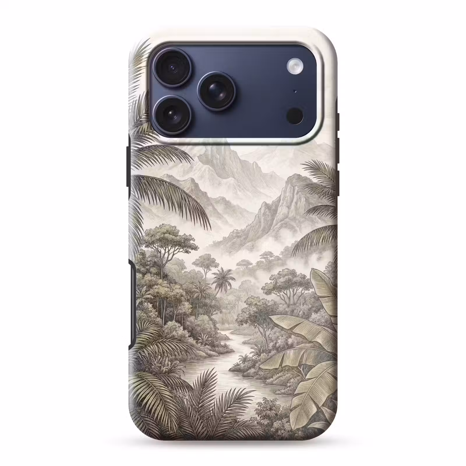 Telefoonhoesje Toughcase - Natuur - Bergen - Rivier - Tropisch - Vintage — 1