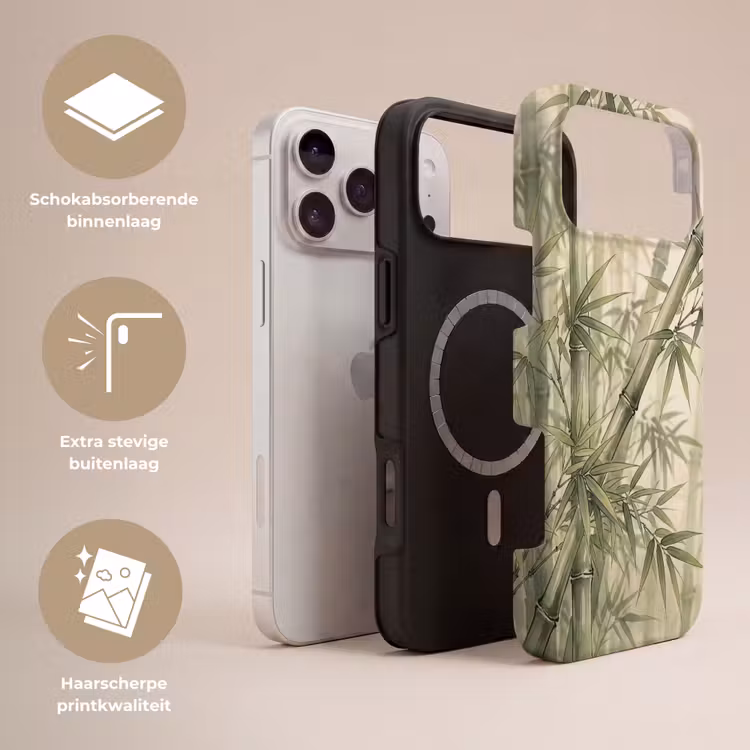 Telefoonhoesje Toughcase - Bamboe - Bladeren - Aziatisch - Groen - Natuur — 3