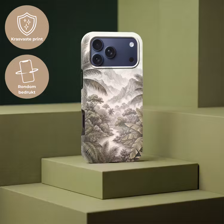 Telefoonhoesje Toughcase - Natuur - Bergen - Rivier - Tropisch - Vintage — 7