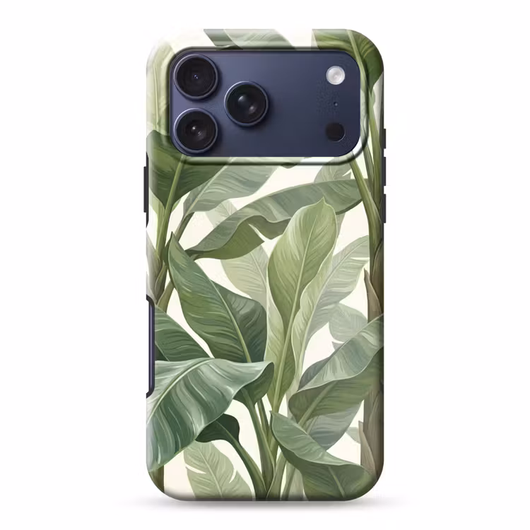 Telefoonhoesje Toughcase - Planten - Bladeren - Tropisch - Groen — 1