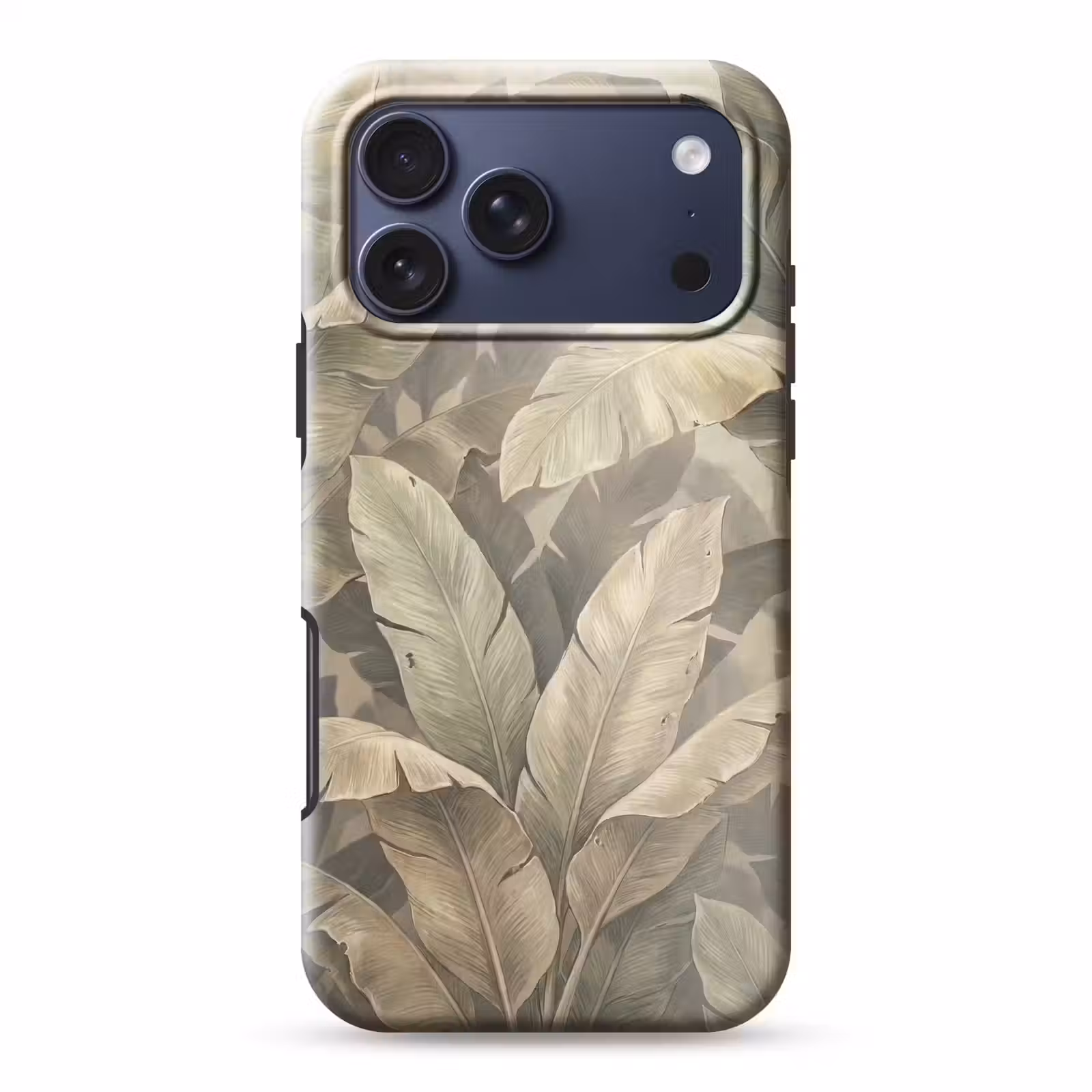 Telefoonhoesje Toughcase - Bladeren - Tropisch - Natuur - Modern - Beige — 1