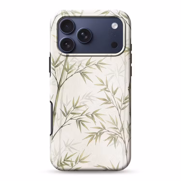 Telefoonhoesje Toughcase - Bamboe - Bladeren - Natuur - Aquarel - Groen — 1