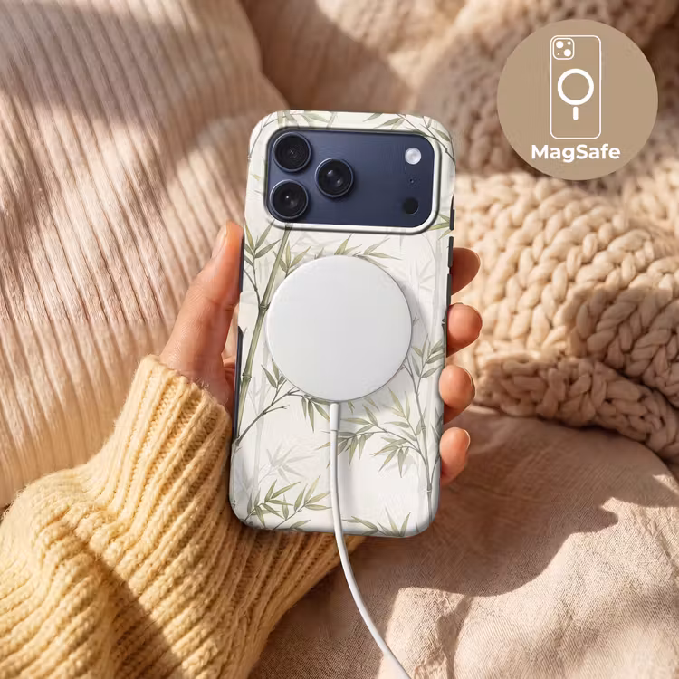 Telefoonhoesje Toughcase - Bamboe - Bladeren - Natuur - Aquarel - Groen — 8