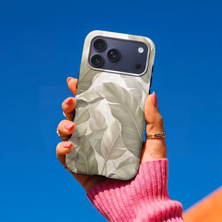 Telefoonhoesje Toughcase - Bladeren - Tropisch - Natuur - Abstract - Beige — 2