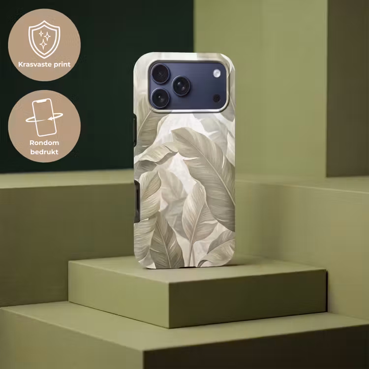 Telefoonhoesje Toughcase - Bladeren - Tropisch - Natuur - Abstract - Beige — 7