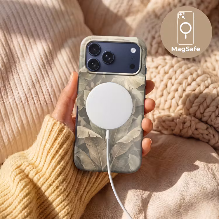 Telefoonhoesje Toughcase - Bladeren - Tropisch - Natuur - Modern - Beige — 8