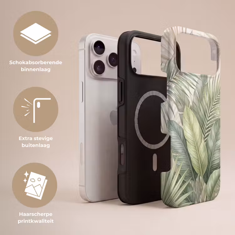 Telefoonhoesje Toughcase - Planten - Tropisch - Bladeren - Groen - Natuur — 3