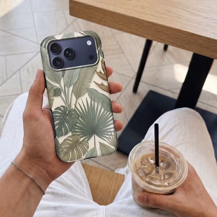 Telefoonhoesje Toughcase - Planten - Tropisch - Natuur - Illustratie - Groen — 4